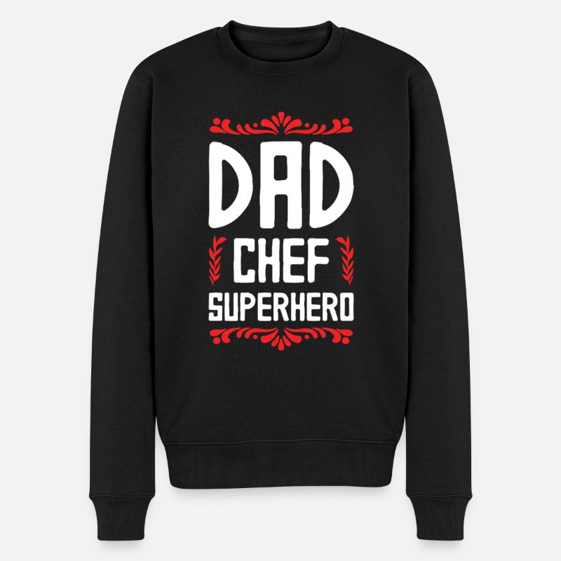 Papa patron papa super-héros - Pull Premium bio Homme - noir