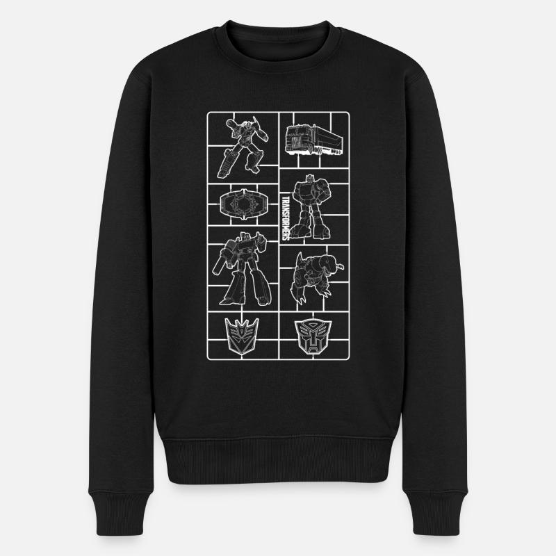 Transformers G1 Spielzeugset-Design Weiß - Männer Premium Bio Pullover - Schwarz