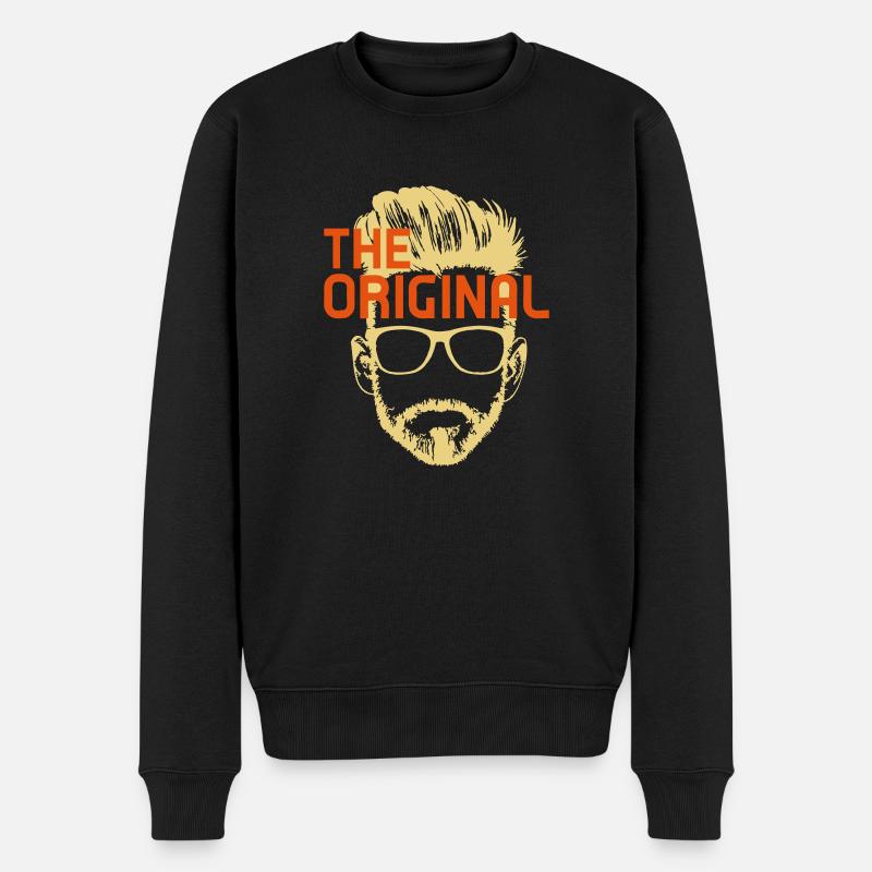 THE ORIGINAL! - Männer Premium Bio Pullover - Schwarz