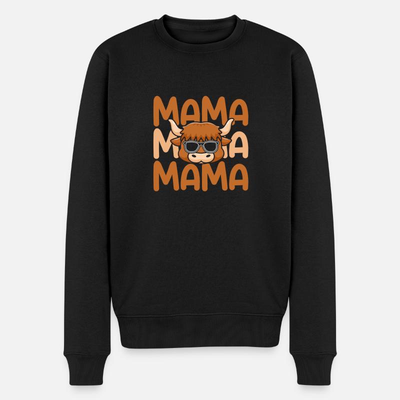 Buffle boeuf maman mère bœufs - Pull Premium bio Homme - noir