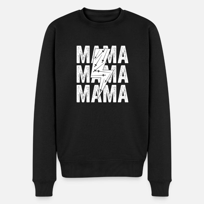 Fechter Mama Mutter Fechten - Männer Premium Bio Pullover - Schwarz
