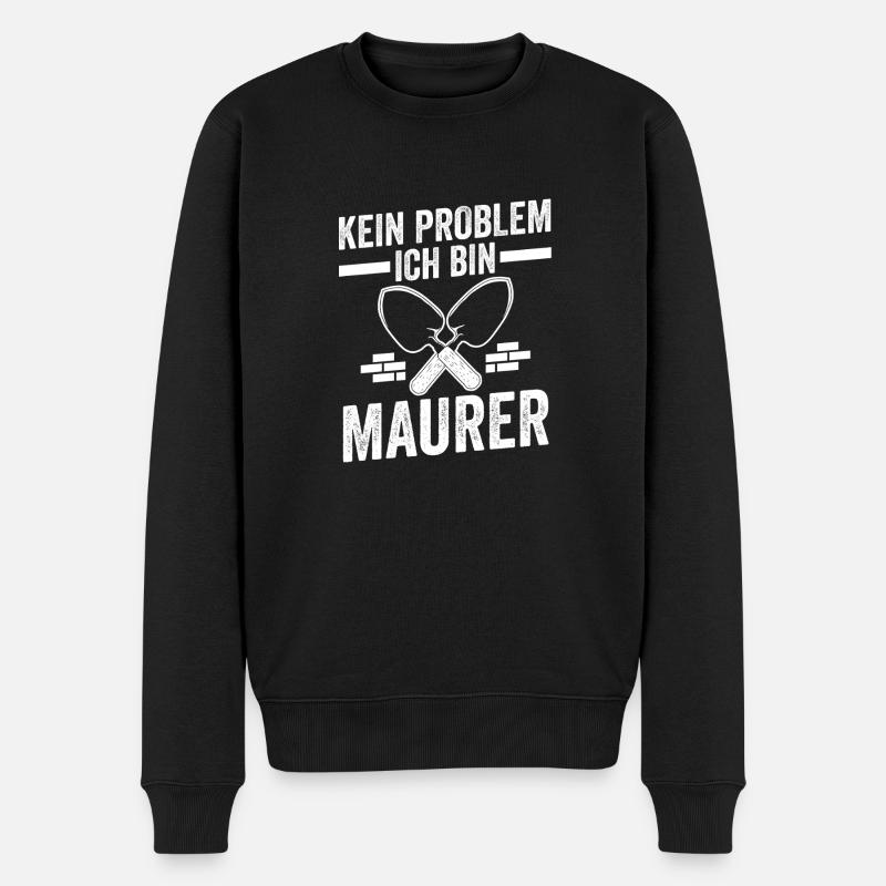 Master Bricklayer Journeyman Bricklayer - Men's Premium Organic Jumper - black