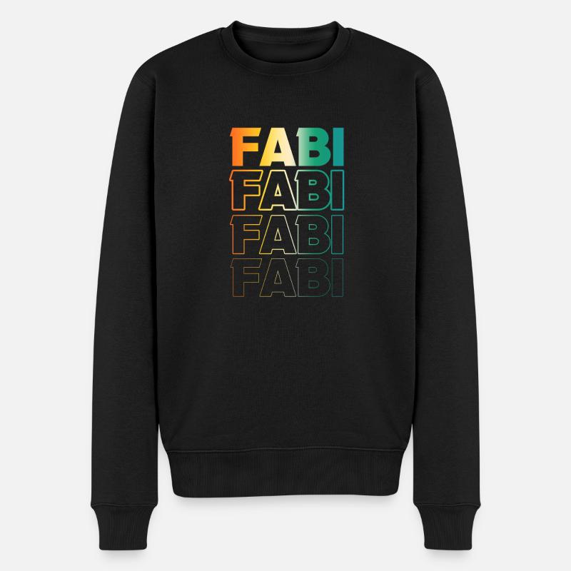 Fabian - Männer Premium Bio Pullover - Schwarz