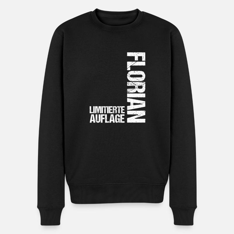 Florian - Männer Premium Bio Pullover - Schwarz