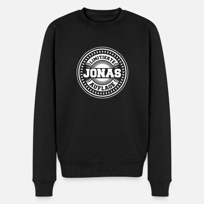 Jonas - Männer Premium Bio Pullover - Schwarz