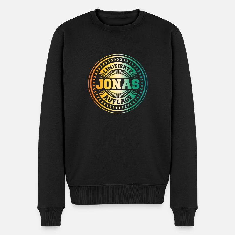 Jonas - Männer Premium Bio Pullover - Schwarz