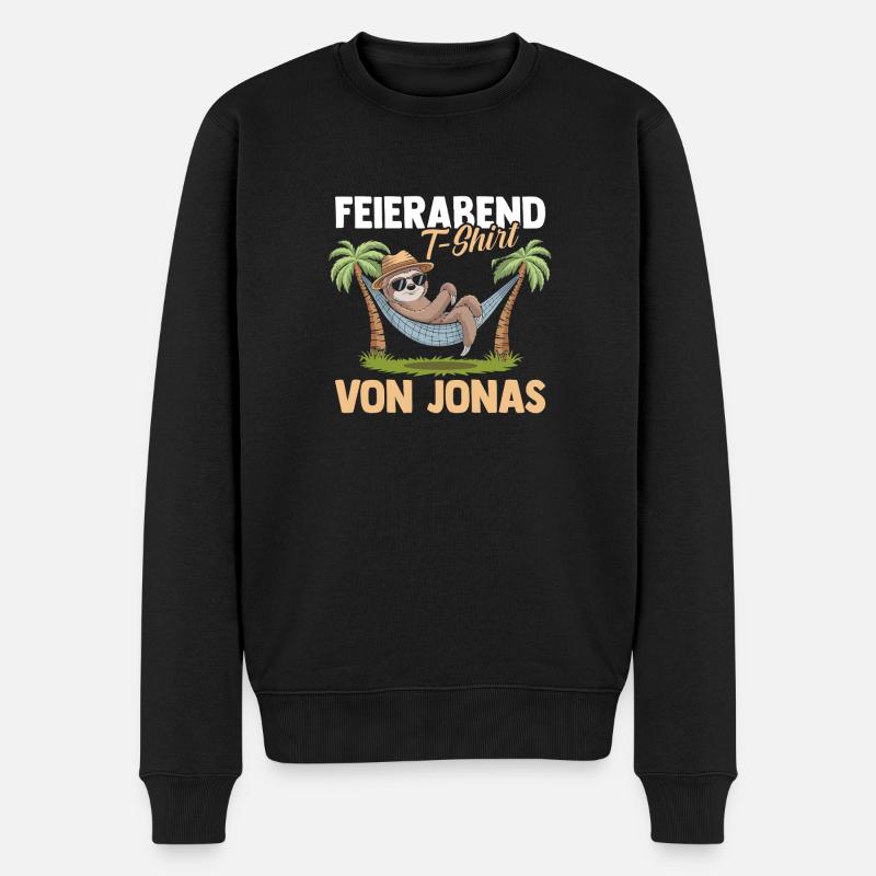 Paresseux Jonas - Pull Premium bio Homme - noir