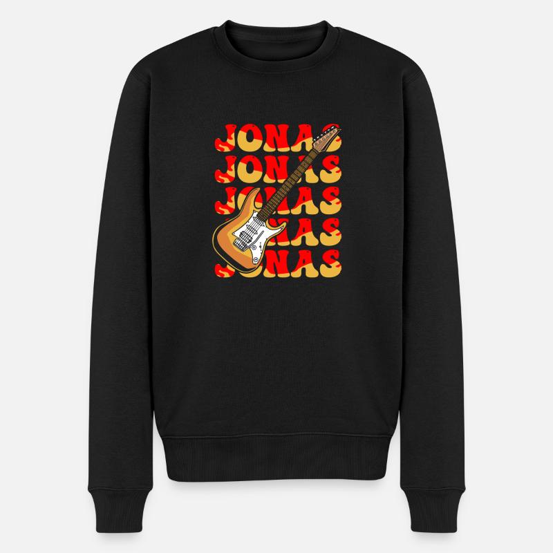 Jonas - Männer Premium Bio Pullover - Schwarz