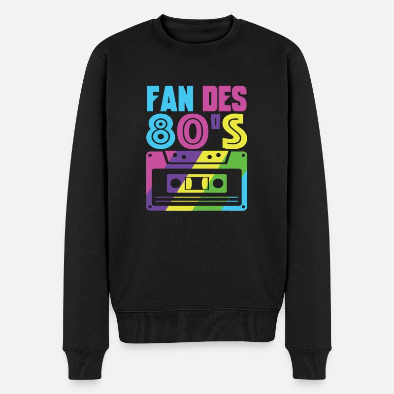 fan des 80s - Pull Premium bio Homme - noir