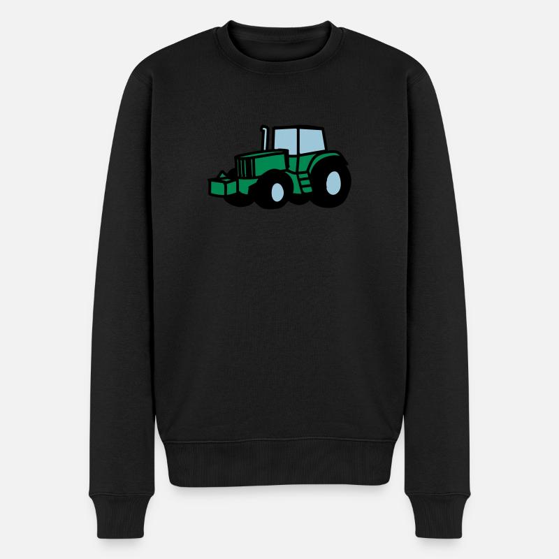 Traktor - Männer Premium Bio Pullover - Schwarz