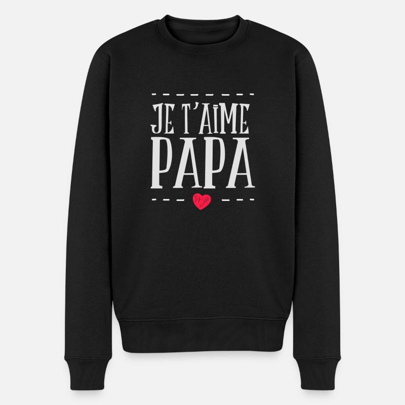 Papa je taime - Pull Premium bio Homme - noir