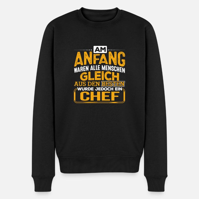 CHEF - Der Beste - Männer Premium Bio Pullover - Schwarz
