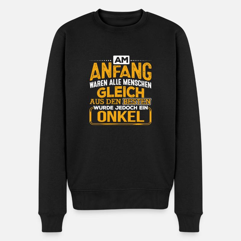 ONKEL - Der Beste - Männer Premium Bio Pullover - Schwarz