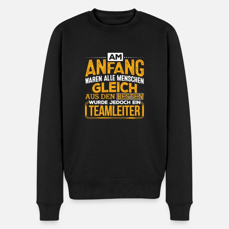 TEAMLEITER - Der Beste - Männer Premium Bio Pullover - Schwarz