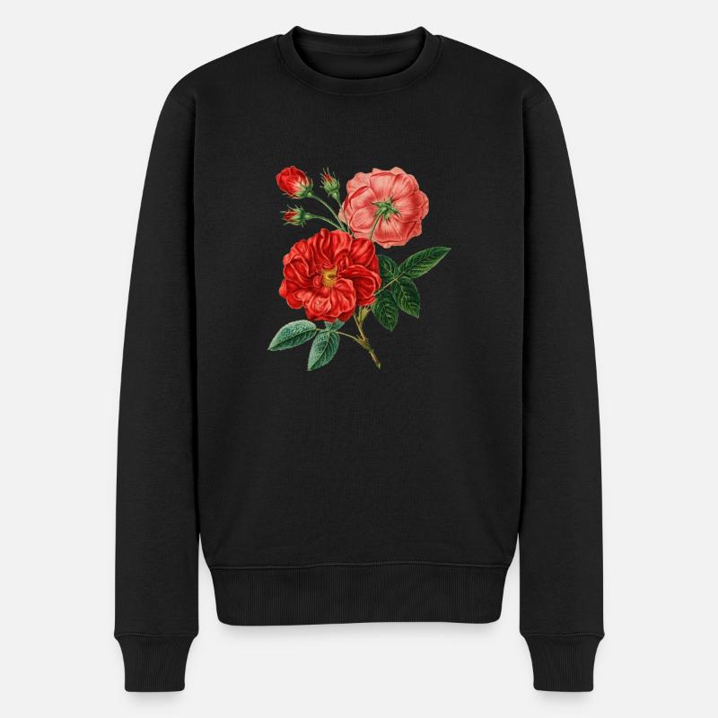 Roses Plant - Pull Premium bio Homme - noir