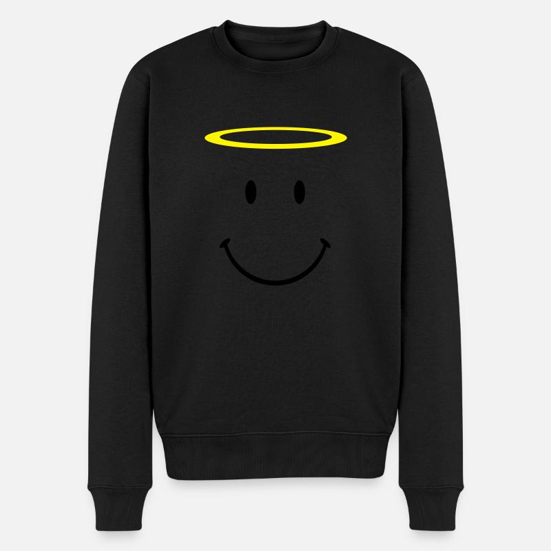 Heiligenschein - Männer Premium Bio Pullover - Schwarz