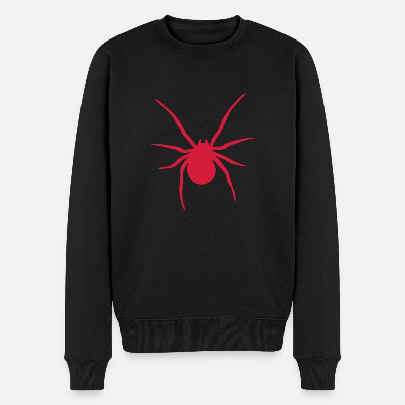 Spinne - spider - Männer Premium Bio Pullover - Schwarz