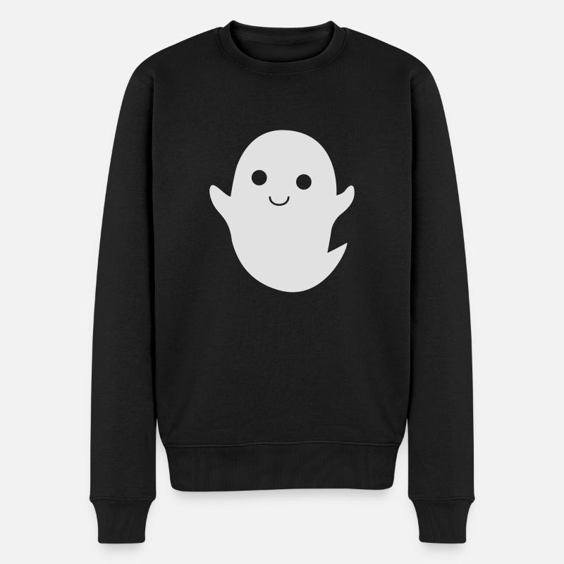 Gespenst - Männer Premium Bio Pullover - Schwarz