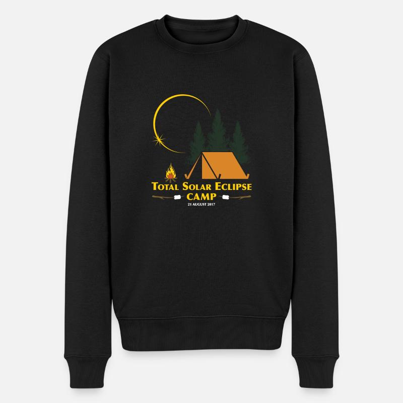 Total Solar Eclipse Camp - Men's Premium Organic Jumper - black