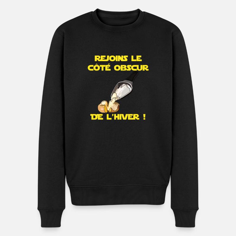 Logo Raclette - Männer Premium Bio Pullover - Schwarz