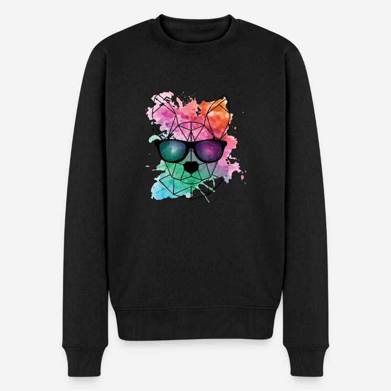 Bouledogue Français Style Origami - Pull Premium bio Homme - noir