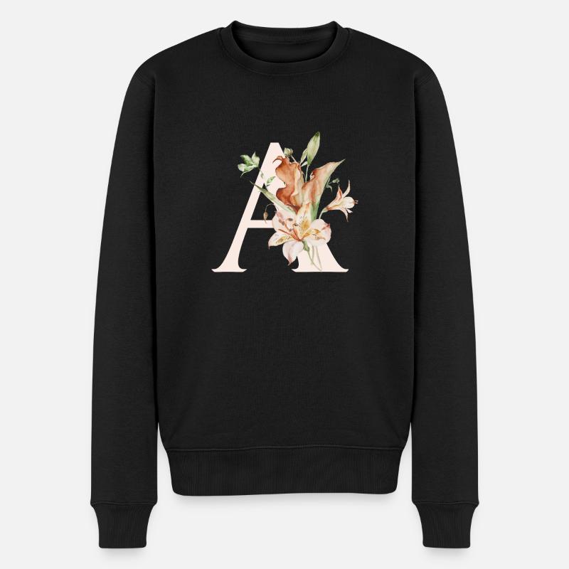 A - Männer Premium Bio Pullover - Schwarz