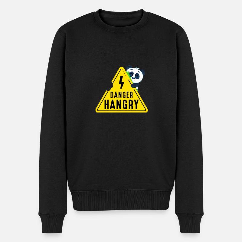 - Gefahr! Ein süßer Panda hat Hunger - Männer Premium Bio Pullover - Schwarz