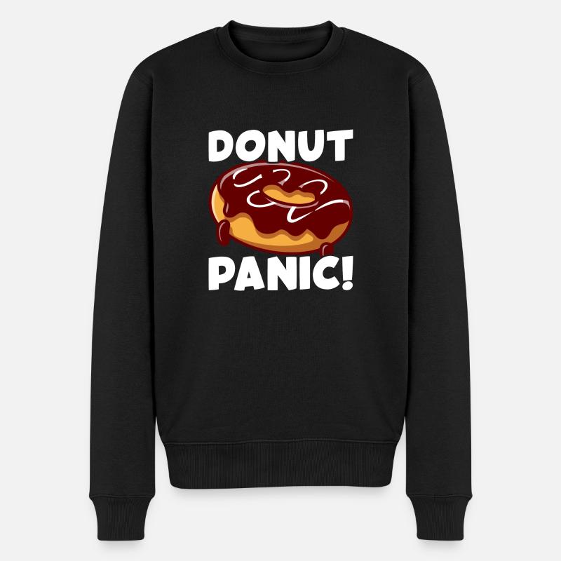 donut panic - Männer Premium Bio Pullover - Schwarz