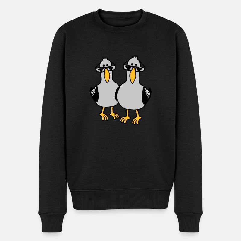 2 Équipe seagull Friends - Pull Premium bio Homme - noir