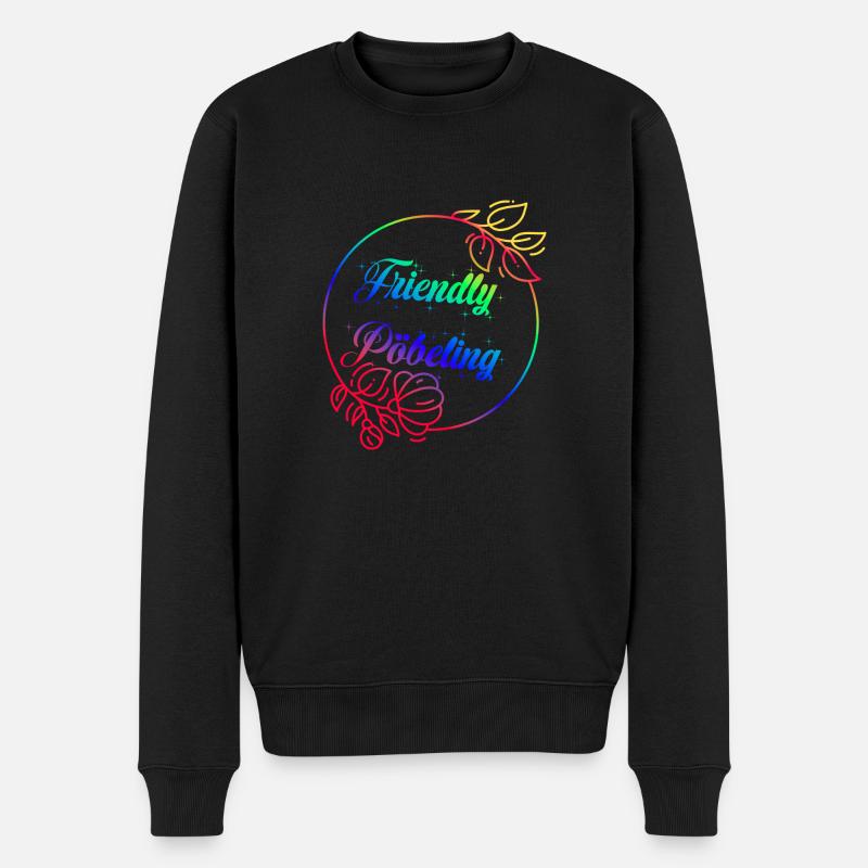 FriendlyPöbeling Rainbow - Männer Premium Bio Pullover - Schwarz