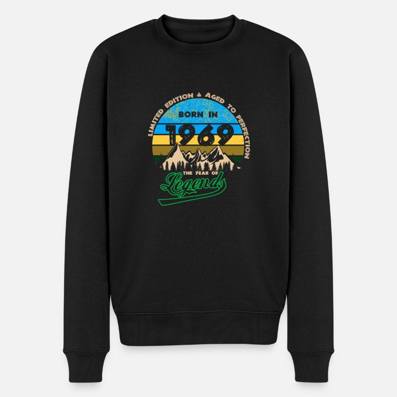 Legenden 1969 - Männer Premium Bio Pullover - Schwarz
