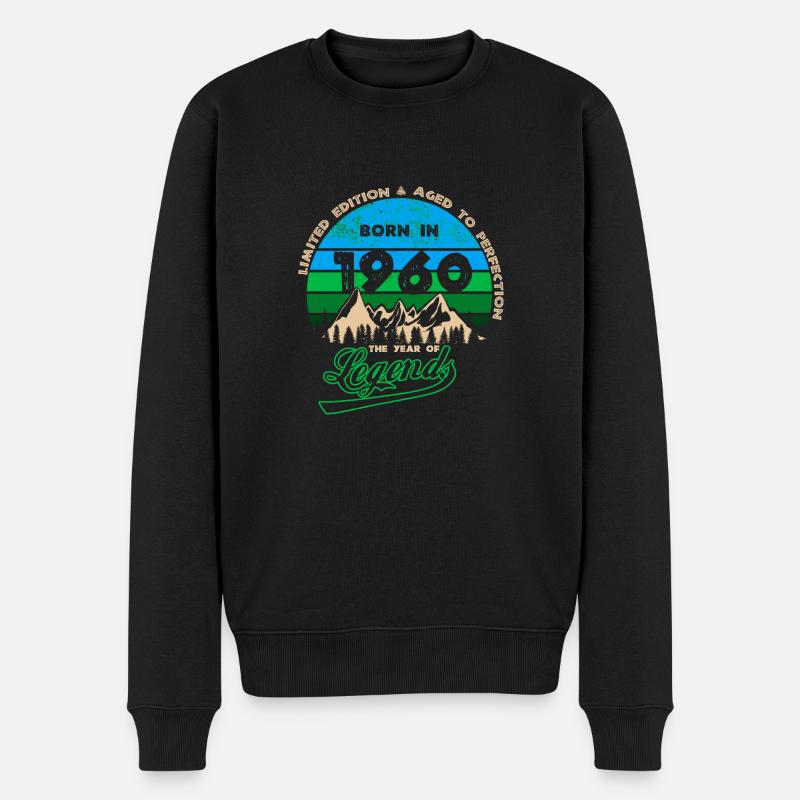 Legenden 1960 - Männer Premium Bio Pullover - Schwarz