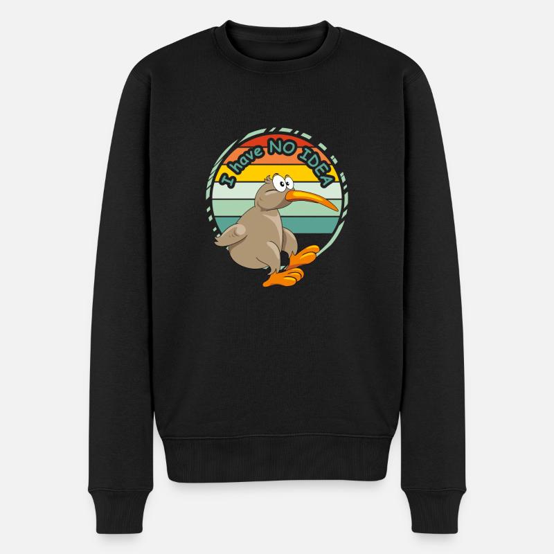 Keine Ahnung - Männer Premium Bio Pullover - Schwarz