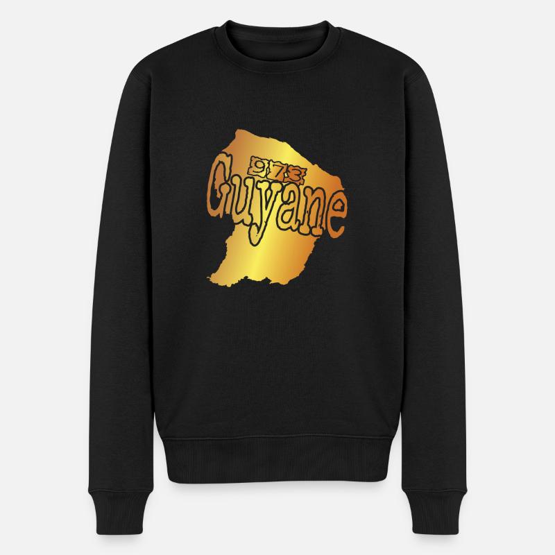Belle idee cadeau pour Guyanais carte de la Guyane - Pull Premium bio Homme - noir