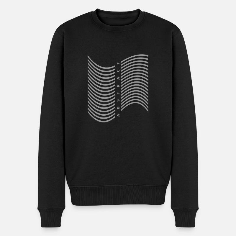 Abstraktes Design - Männer Premium Bio Pullover - Schwarz