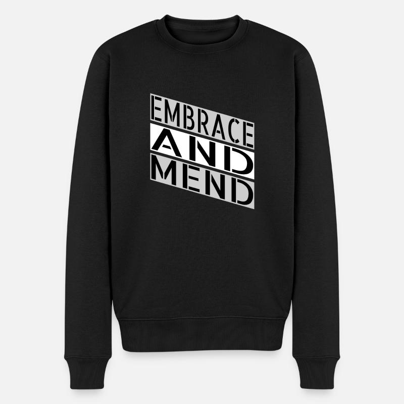 joke funny sayings healing quotes - Männer Premium Bio Pullover - Schwarz