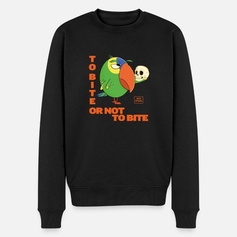 Picken oder nicht picken - Männer Premium Bio Pullover - Schwarz