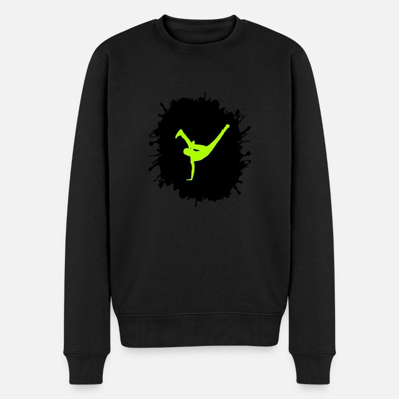 Breakdance éclaboussures - Pull Premium bio Homme - noir