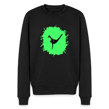Splatter Breakdance - Men's Premium Organic Jumper - black - Front - Nico (187cm)