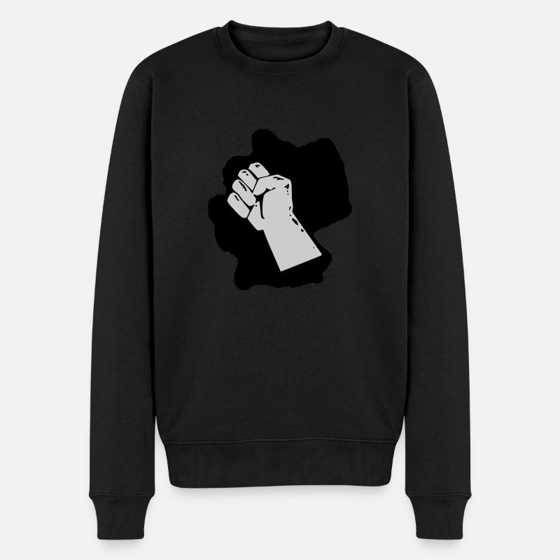 keinegewalt - Männer Premium Bio Pullover - Schwarz