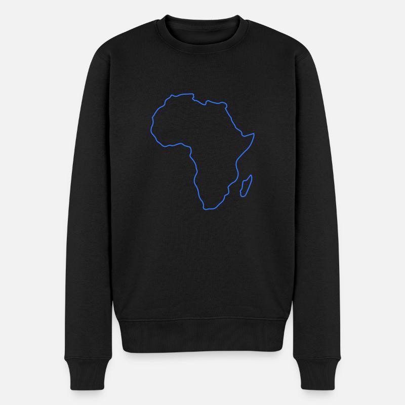 Africa Umriss - Männer Premium Bio Pullover - Schwarz