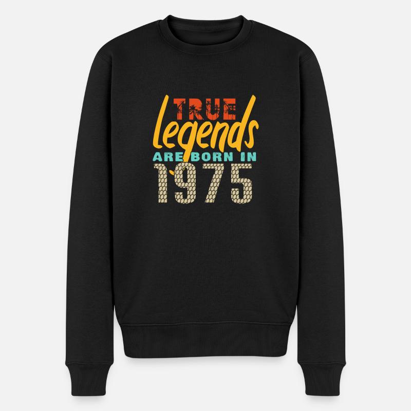 Die True Legends wurden 1975 geboren. Jahr 2025. - Männer Premium Bio Pullover - Schwarz