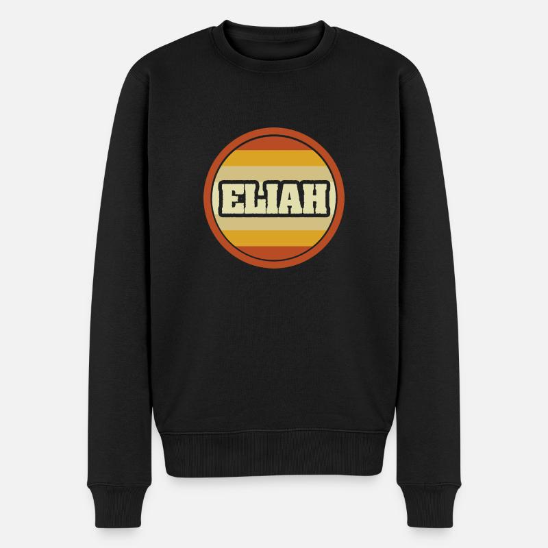 Eliah - Männer Premium Bio Pullover - Schwarz