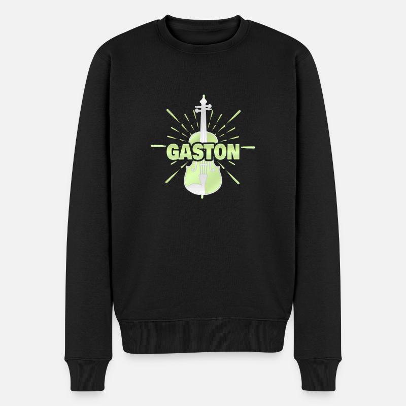 Gaston - Männer Premium Bio Pullover - Schwarz