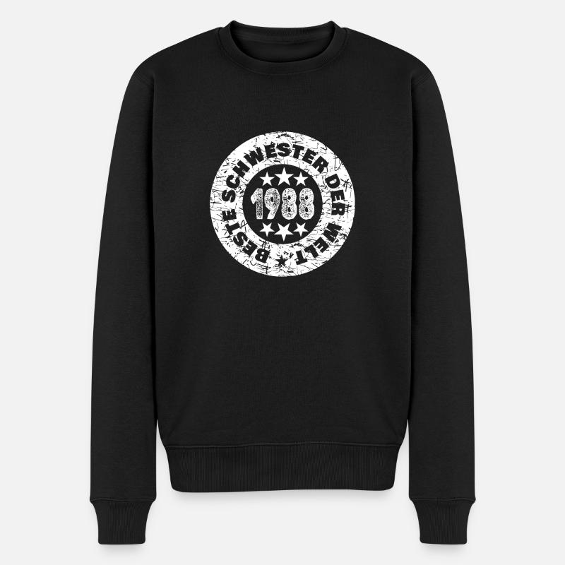 Né en 1988 - Pull Premium bio Homme - noir