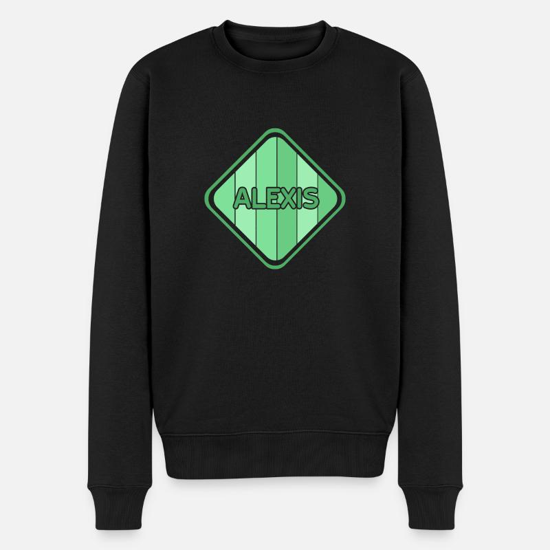 Mädchen Alexis - Männer Premium Bio Pullover - Schwarz