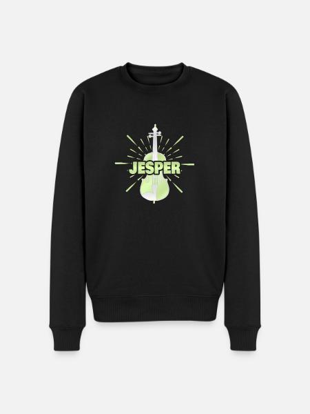Jesper as a string instrument - Men's Premium Organic Jumper - black