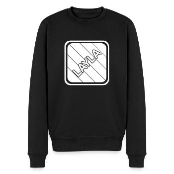 Geschenk für Layla - Männer Premium Bio Pullover - Schwarz - Vorne - Nico (187cm)