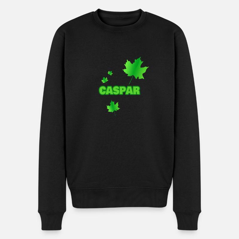 Caspar - Männer Premium Bio Pullover - Schwarz