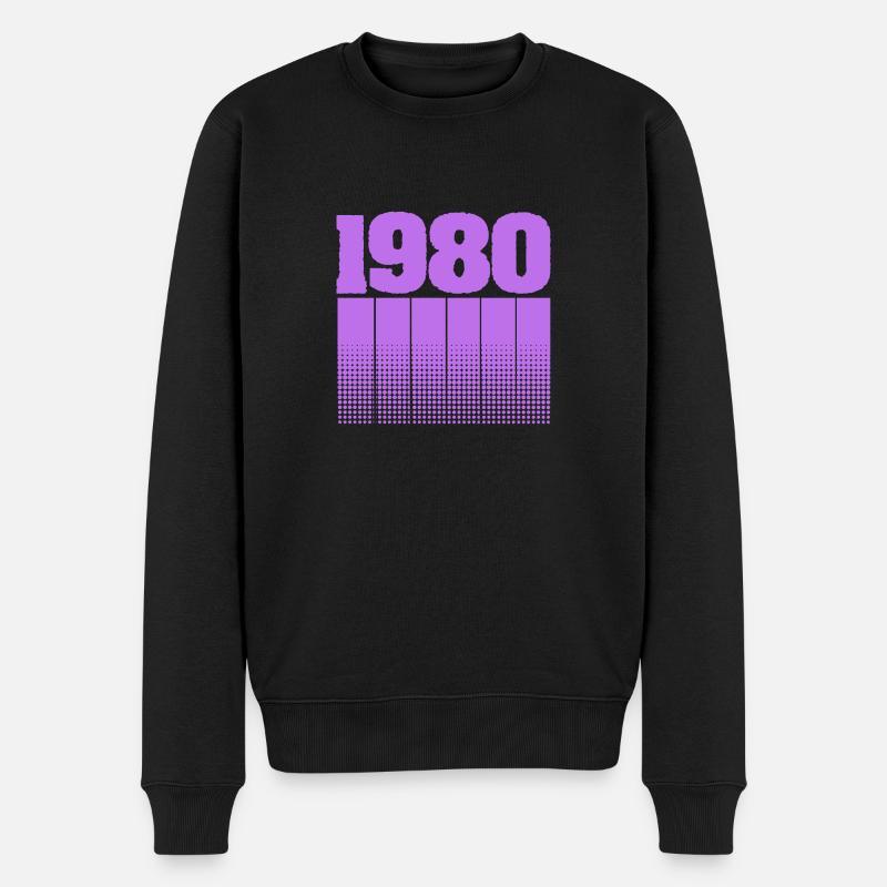1980 1980 - Männer Premium Bio Pullover - Schwarz